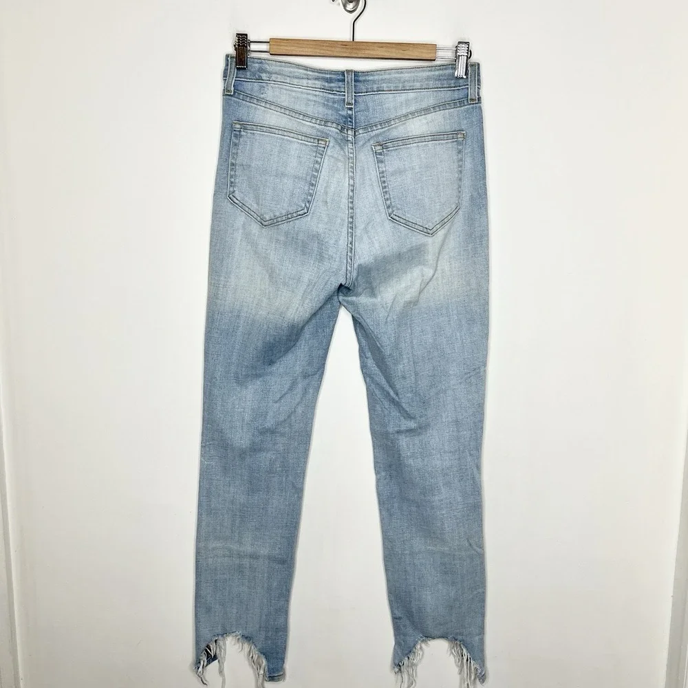 L'Agence High Line Skinny Jeans Womens Size 27 Stretch Distressed Light Wash